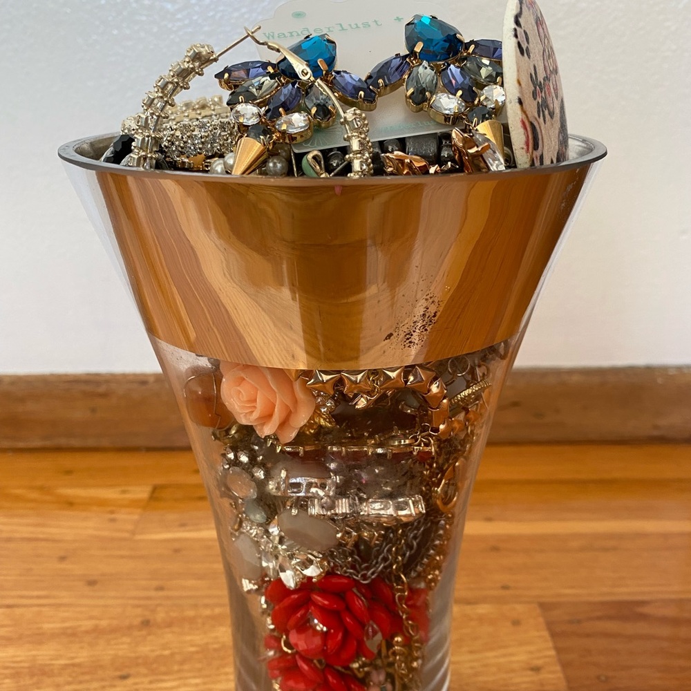 Jar full of wearable jewelry